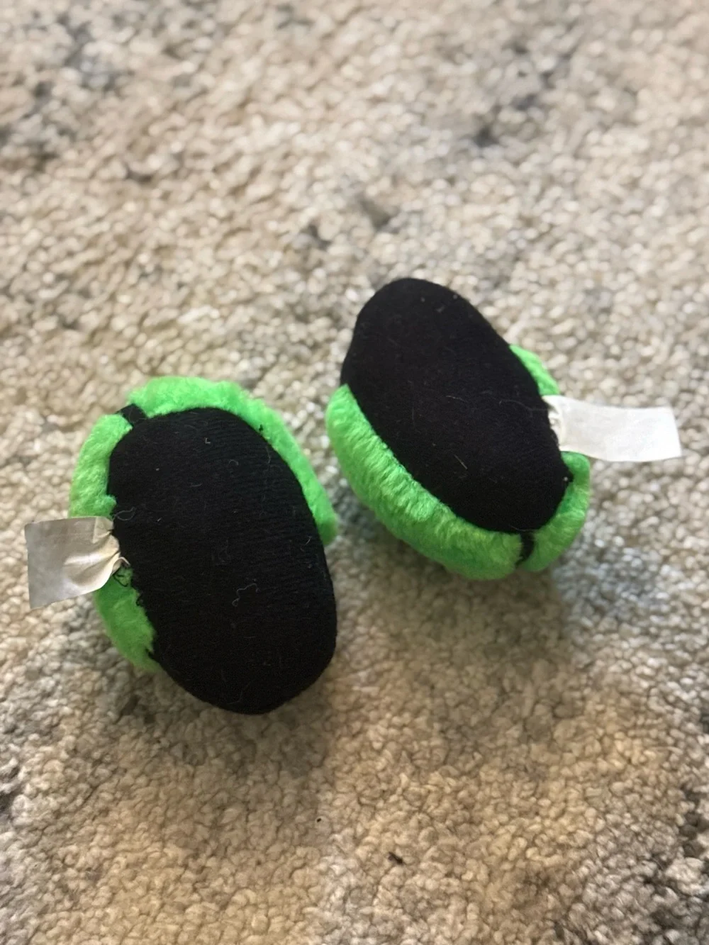 Vintage 1999 Classic Toy Co Neon Green Ladybug Plush Crane Prize - Lot of 2